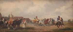 Alfred Steinacker (A.Derfla) (1838-1914), Scena na targu