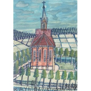 Nikifor Krynicki (1895 Krynica Zdrój - 1968 Folusz), Chapel in the Krynica cemetery, after 1960.