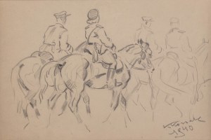 Karol Kossak (1896 Lviv-1975 Ciechocinek), On Horses, 1940