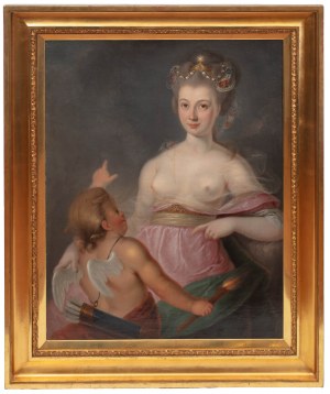 Peintre non spécifié - France (fin du XVIIIe siècle), Vénus avec Cupidon