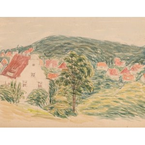 Władysław Brzosko (1912 Czyta/Syberia-2011 Arizona), Widok z Górnego Sopotu - praca dwustronna