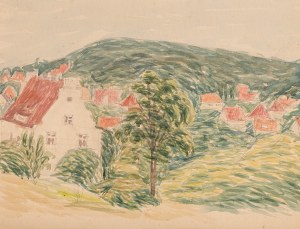 Władysław Brzosko (1912 Czyta/Syberia-2011 Arizona), Widok z Górnego Sopotu - praca dwustronna