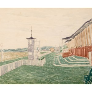 Władysław Brzosko (1912 Czyta/Syberia-2011 Arizona), Hipodrom, 1949 r.