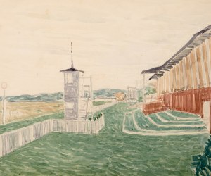 Władysław Brzosko (1912 Czyta/Syberia-2011 Arizona), Hipodrom, 1949 r.
