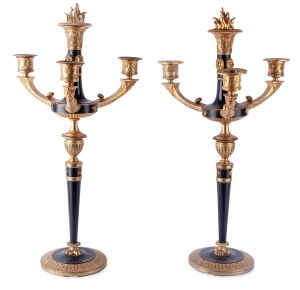 Coppia di candelabri, Francia, XIX secolo.