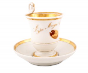 Cup with saucer, 2nd half of 19th century.