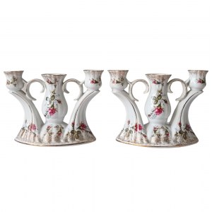 Komplet porcelanowych świeczników Iwona, Chodzież