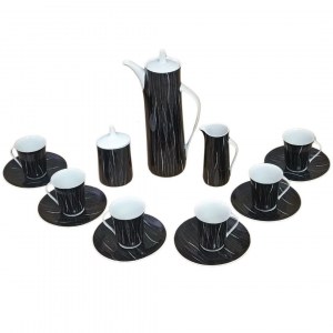 Coffee service Krokus, design by Wincenty Potacki (1904-2001), Ćmielów porcelain, 1960-70s.