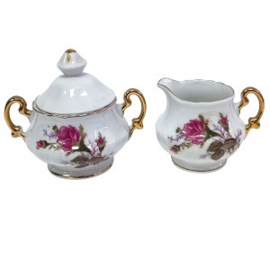 Royal Sealy China creamer and sugar bowl set, Japan