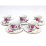 Satz Porzellantassen mit Untertassen, Hebei Porcelain