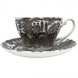 Porcelanowa filiżanka ze spodkiem, Myott Royal Mail Fine Staffordshire Ware