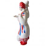 Figurka podwójna Kochałem wdowę, proj. Władysław Iwanowicz Szczerbina (1926-2017), Kijowska Eksperymentalna Fabryka Ceramiczno-Artystyczna KEKHZ
