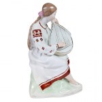 Young woman playing the bandura, proj. G. M. Kaluga, Kiev Experimental Ceramic and Artistic Factory KEKHZ
