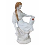 Girl with vase, designed by Oksana Leonitivna Zhnikrup, Baranovka Porcelain Factory (BFZ, Baranovka)