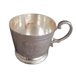 12 silver-plated teacups, Fraget, 1896-1914