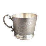 12 silver-plated teacups, Fraget, 1896-1914