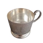 12 silver-plated teacups, Fraget, 1896-1914