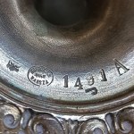 Pair of silver-plated platters, Norblin, before 1914 / with later dedication, Masonic lodge, 1956
