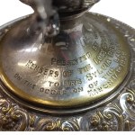 Pair of silver-plated platters, Norblin, before 1914 / with later dedication, Masonic lodge, 1956