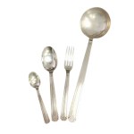 Set of silver-plated cutlery in Art Déco style for 12 persons, France