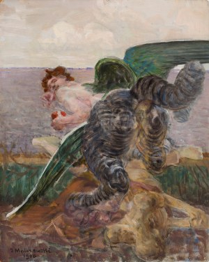 Jacek Malczewski (1854 Radom - 1929 Krakow), Chimera and the Artist, 1908