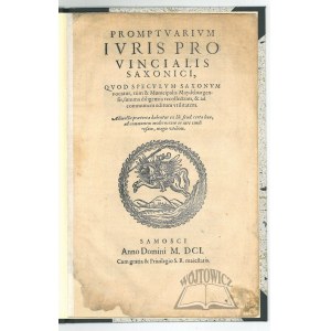 JASKIER Mikołaj, Promptuarium Juris Provincialis Saxonici,