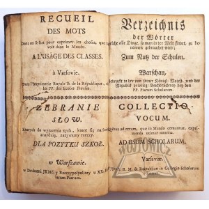 KALISZEWSKI Celestyn, Nomenclator quatuor linguarum gallicae, polonicae, germanicae & latinae.