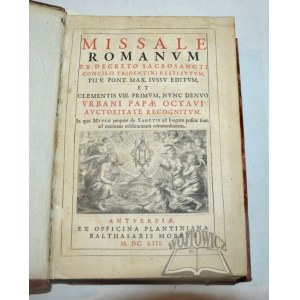 (MSZAŁ Rzymski). MISSALE Romanum. Ex Decreto Sacrosancti Concilii Tridentini restitutum,