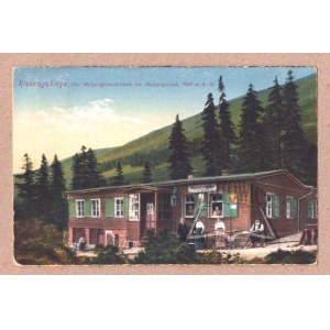 (KARKONOSES). Riesengebirge. Die Meizergrundbaude im Melzergrund, 1003 m u. M.