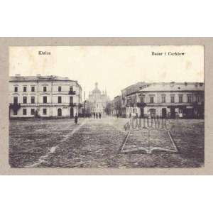 KIELCE. Bazaar and Church.