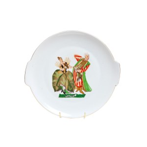 Zofia STRYJEŃSKA (1891 - 1976), Patera dekoracyjna Zbójnicki- proj. kalki ceramicznej Zofia STRYJEŃSKA (1891-1976) z teki Tańce