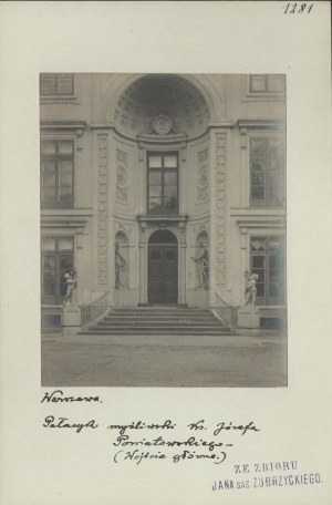 Myślewicki Palace in Warsaw, Łazienki Królewskie] 3 photographs of the Myślewicki Palace in Łazienki in Warsaw. Photo by Stanislaw Nofok-Sowinski [ca 1915]. From the collection of Jan Sas-Zubrzycki