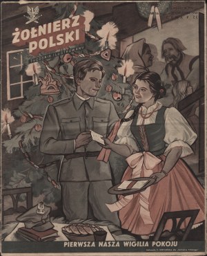 Zofia Stryjeńska's 1945 cover] Soldier of Poland. Illustrated Weekly. 