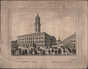 AUER Karol - The main square in Lviv. Lit. by P. Piller, Lviv [1837].
