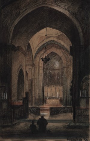KOBIELSKI Stanisław - Interiér arménské katedrály ve Lvově. 1950 r.