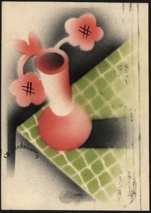 MÊKICKI Rudolf] Postcard with greetings by proj. Irena and Zygmunt Acedanski for the Mękicki family. Lvov 29 III 1937.