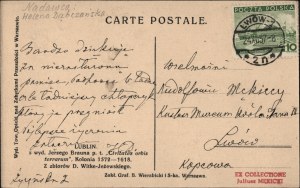 DĄBCZAŃSKA Helena] Karta pocztowa wysłana do pp. Rudolfów Mękickich. 24 XII 1937