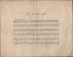 Facsimile of the manuscript of the song 