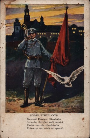 SETKOWICZ Adam - Inno dei fucilieri. Pubblicato dal Salone dei pittori polacchi di Cracovia.