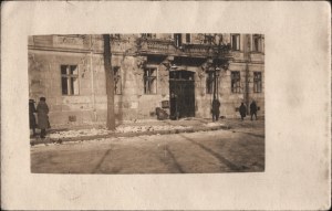 Defense of Lviv, XI 1918] Photograph of the Police building in Lviv. Lviv November 1918.
