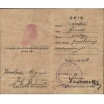 [39. Pułk Piechoty Strzelców Lwowskich] Karta identyczności dla kaprala Józefa Rudnickiego z I. Kompanii Zapasowej 39. Pułku Piechoty Strzelców Lwowskich