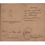 [Dowództwo Okręgu Generalnego Lwów] Karta identyczości wydana dla wachm. Michała Buniowskiego. Lwów 19 VIII 1919 r.