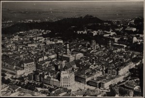 Aerial photograph of the city of Lviv showing downtown. 7. X 1921. [2nd Aviation Regiment, Boleslaw Lepszy].