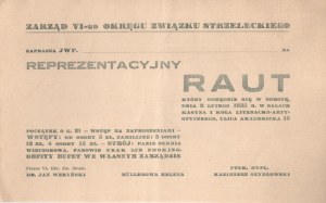 Riflemen's Union. Lviv] The Board of Directors of the Fifth District of the Riflemen's Union invites JWP...to a Representative Rally to be held on Saturday, February 2, 1935 in the Halls of the Officers' Casino.