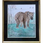 Józef Wilkoń, Niedźwiedź, Projekt ilustracji do książki ‘Bajki o zwierzętach’ Ignacego Krasickiego