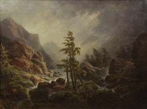 Franciszek RUŚKIEWICZ (1819-1883), Bouře v horách, 1877