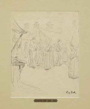 Eugene ZAK (1884-1826), Genre scene in a town