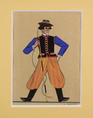Zofia STRYJEŃSKA (1891-1976), Folk costume from Łowicz, 1939