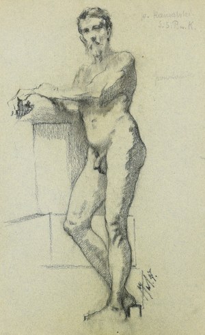 Marian WAWRZENIECKI (1863-1943), Male nude, ca. 1890