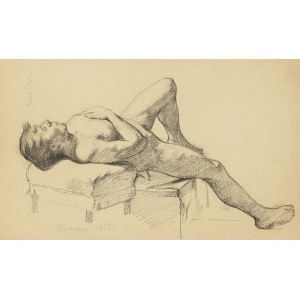 Marian WAWRZENIECKI (1863-1943), Akt leżącej kobiety, 1895